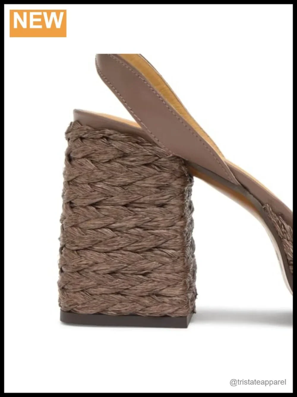 Raffia Heeled Sandals with Block Heel and Ankle Strap